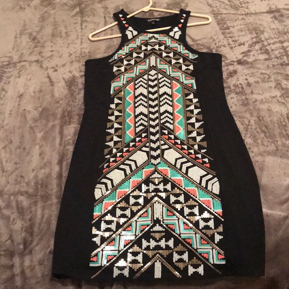 Tribal sequin bodycon